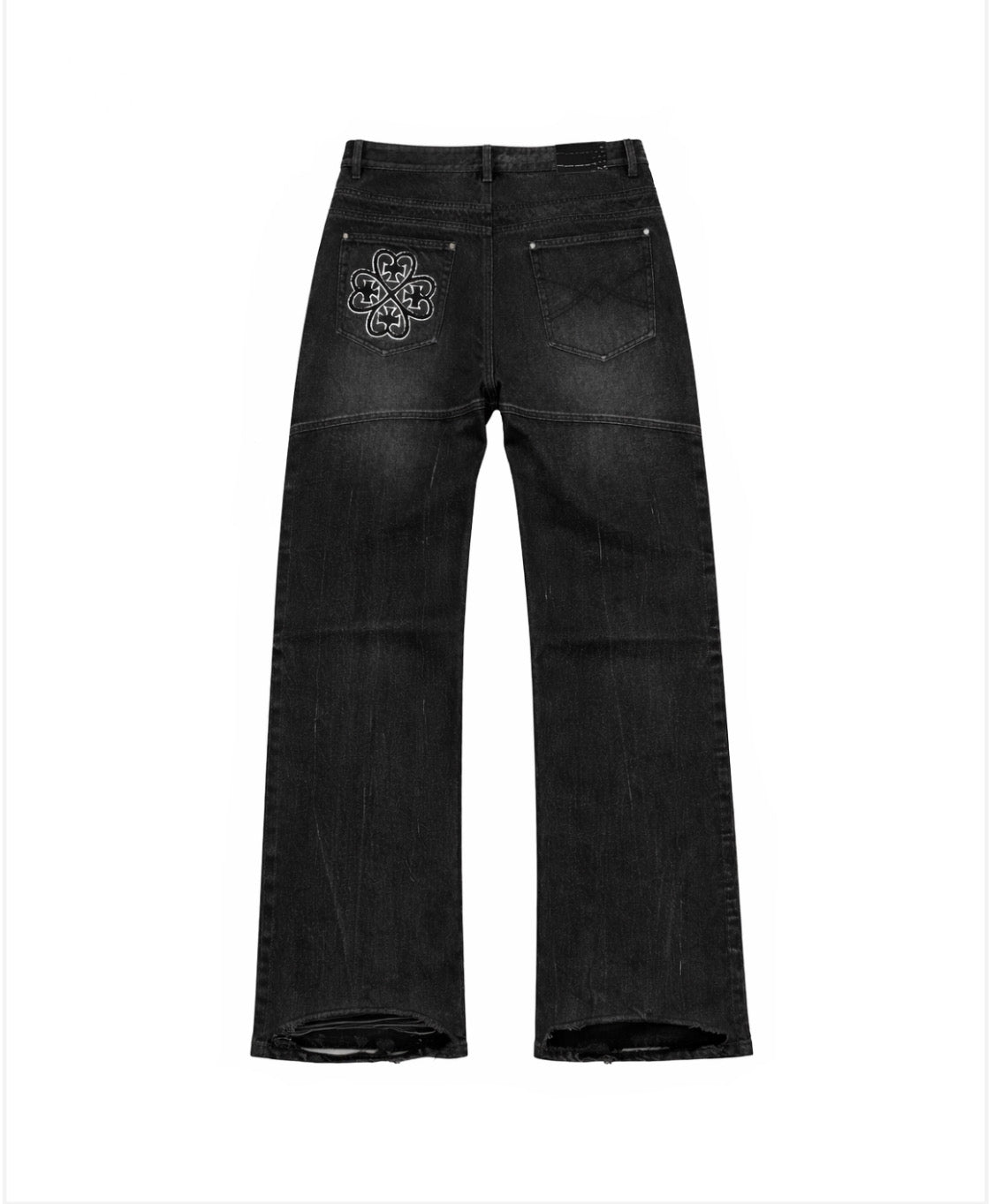 Nøuser black bootcut denim(pre order)
